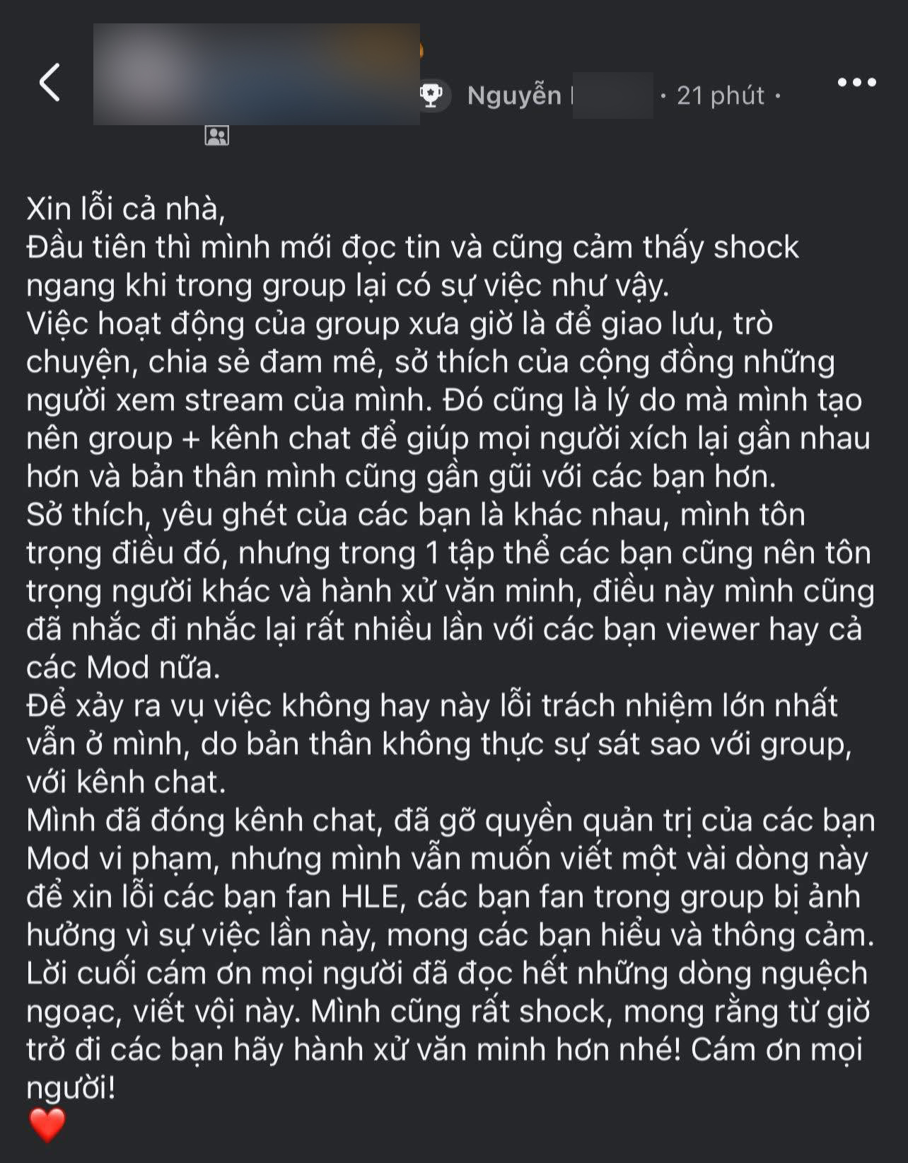 Nam BLV must permanently close his fans