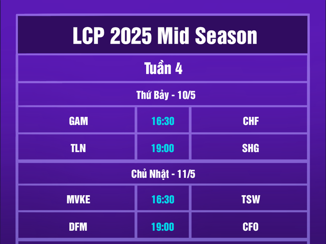 LCP 2025 Mid Season schedule: Hot War VCS- Photo 5.