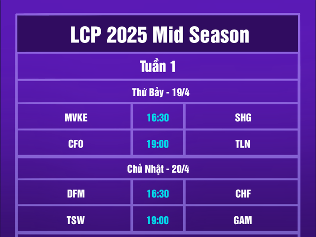 LCP 2025 Mid Season schedule: Hot War VCS at the opening week- Photo 5.