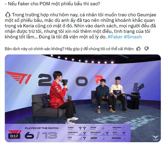 Faker made a sensitive statement on the day Smash replaced Gumayusi- Photo 2.