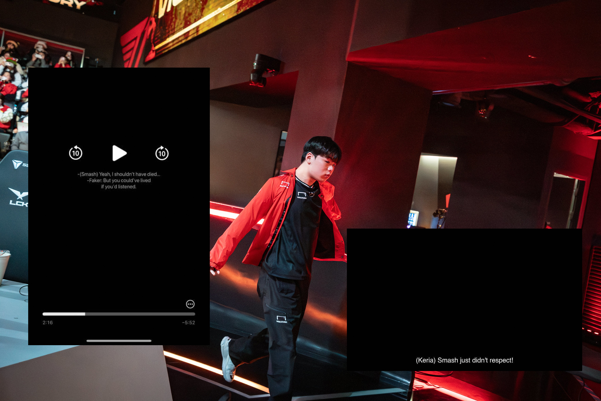 Faker also had to nag and Keria said "Smash is too disrespectful"