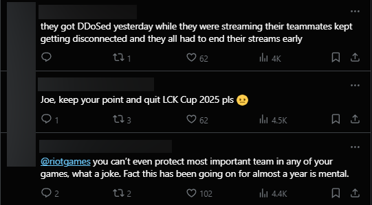 The audience is also annoyed and asked T1 to withdraw from the LCK Cup 2025 if the problem is not solved