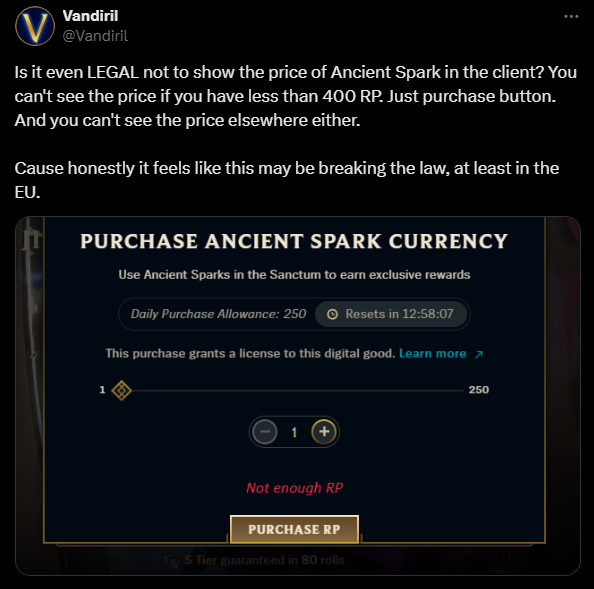 Riot's Gacha form continues to be criticized by the online community, compared to Genshin Impact- photo 3.