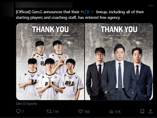 Gen.G also let the team become a player/coach freely