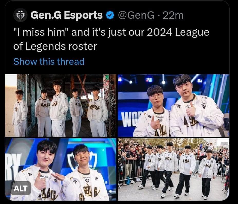 Gen.G posted with goodbye but immediately deleted for a moment