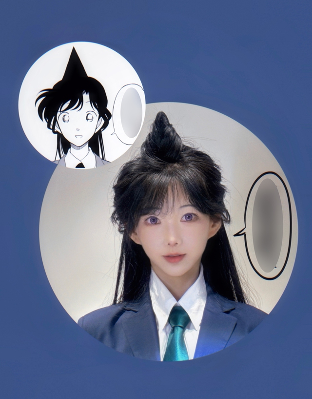 Ran's unique hairstyle was also experienced by cosplayer