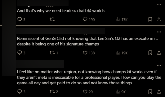 The audience also suggested that Riot soon applied Fearless Draft in all professional League of Legends tournaments
