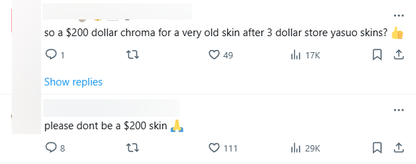 The community is concerned that this outfit can be up to 200 USD