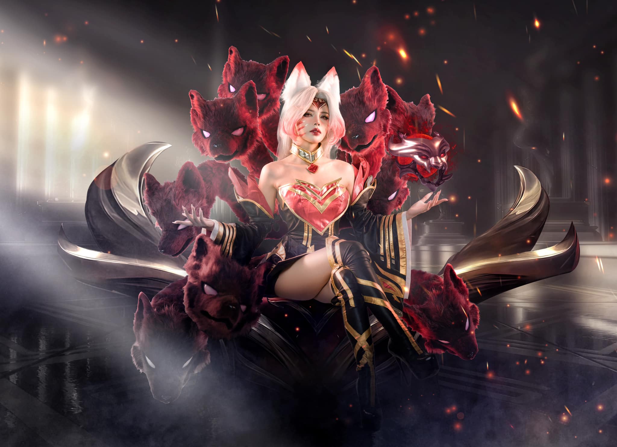 Mai Dora "eye" With cosplay Ahri Hol, revealed more "internal"- Photo 3.