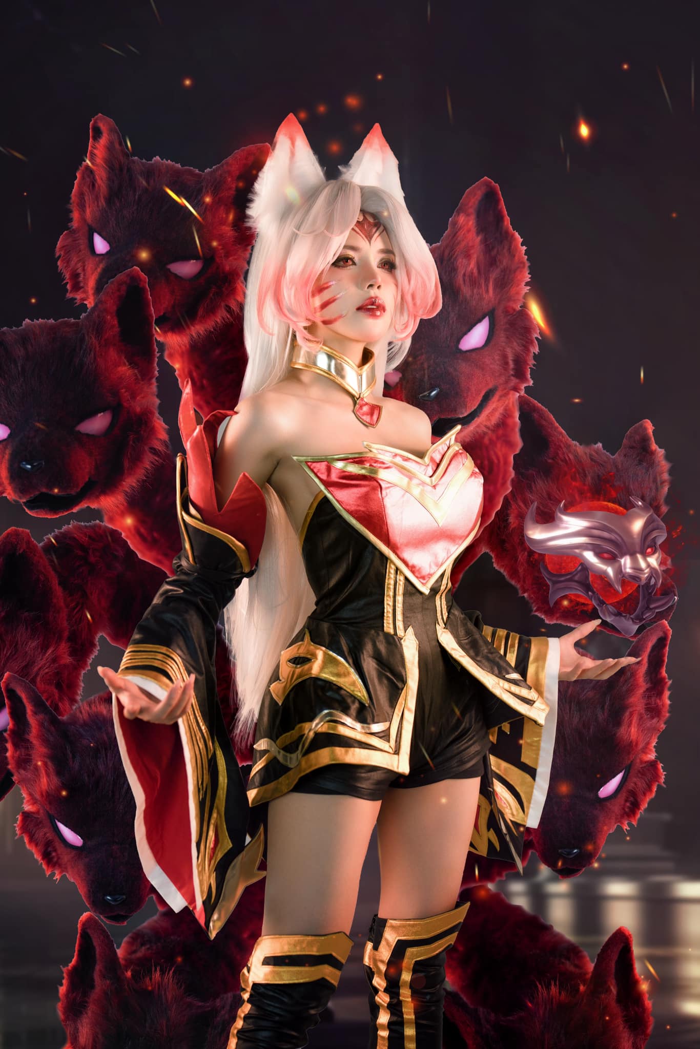 Mai Dora "eye" With cosplay Ahri Hol, revealed more "internal"- Photo 6.