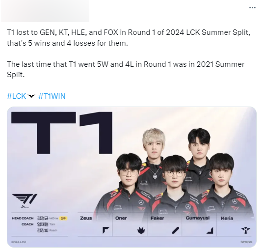 After the defeat of Fox, T1 recreated the first leg of the group stage of the summer 2021