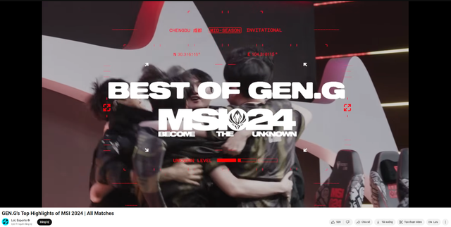 Riot posted the top highlights of Gen.G recently