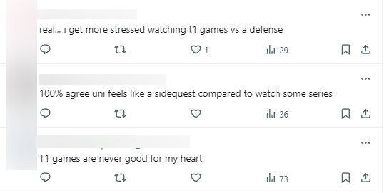 Many T1 fans also sympathize with the opposite feeling when watching T1