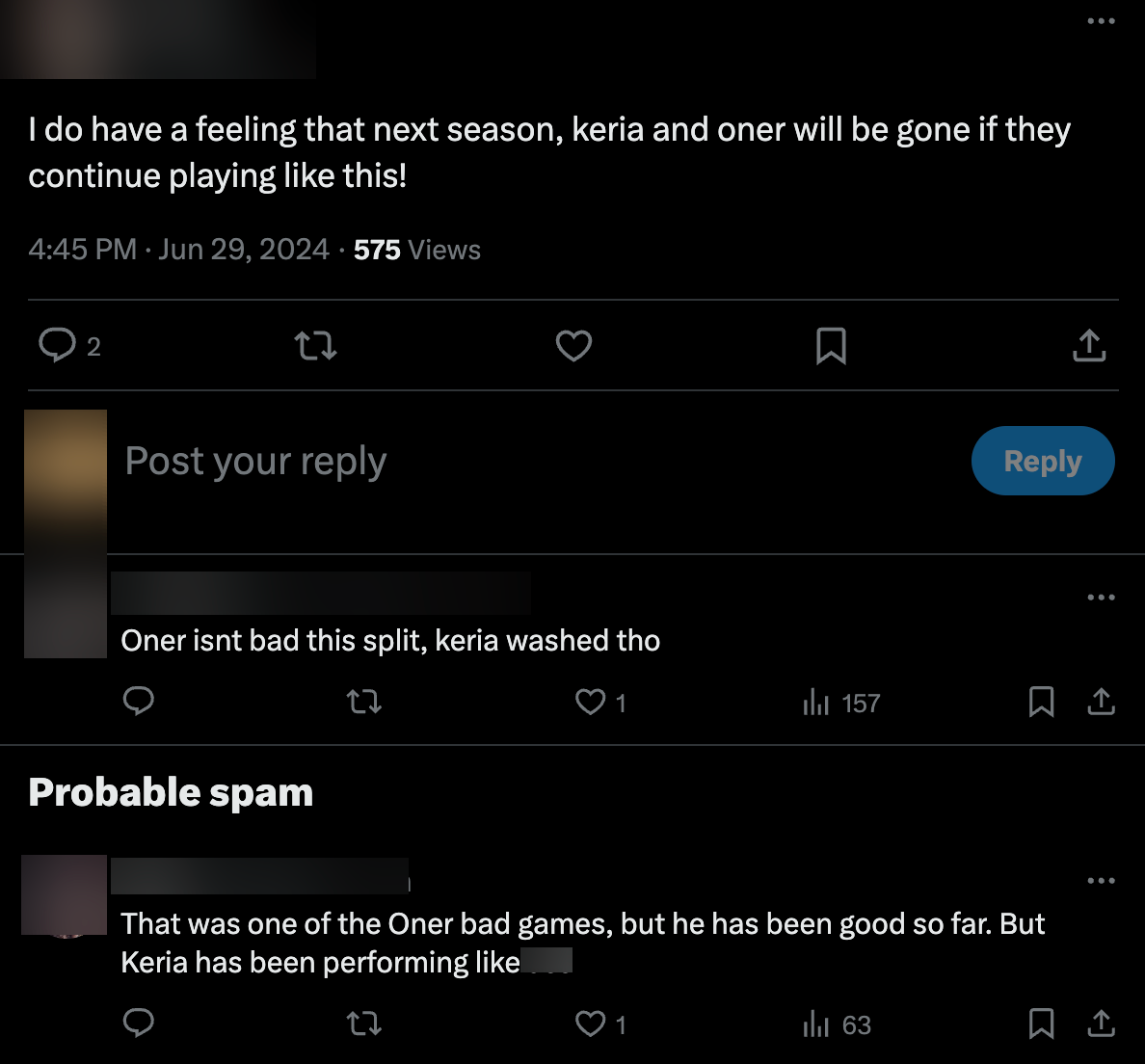 The audience also admitted that Keria played very poorly in this match
