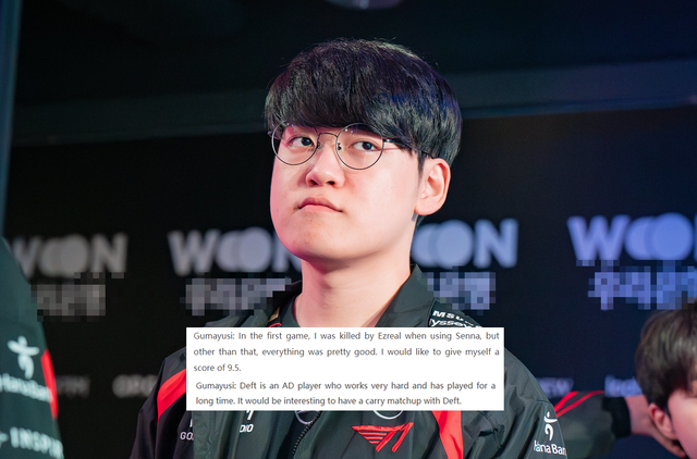 Gumayusi sent a loud challenge to Deft before the super special 