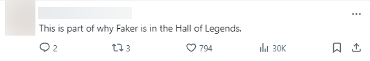 This is a part that creates Faker - who is honored in the legendary hall