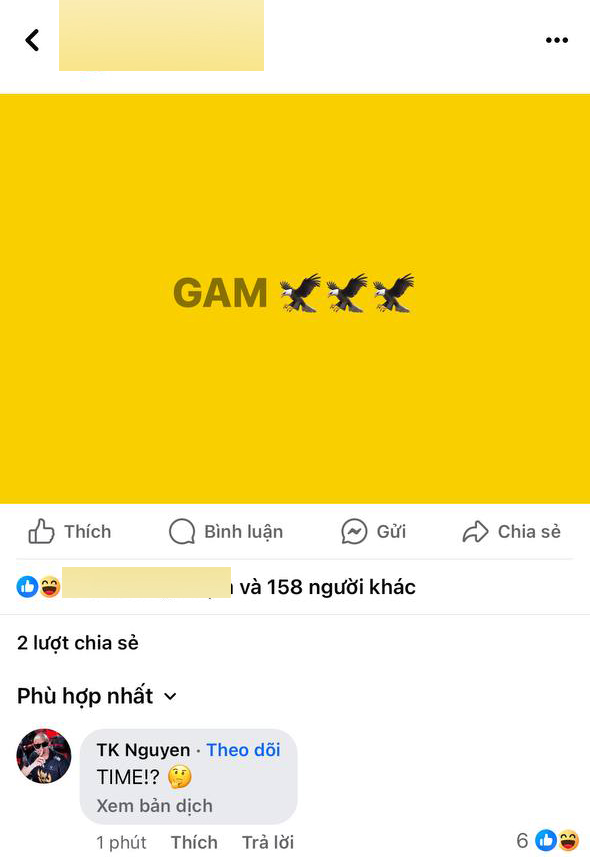 A hidden post about grams is interacted by the CEO of Tk Nguyen