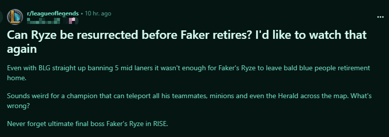 The community urgently requires Riot to 