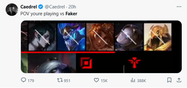 On average, when people fight Faker
