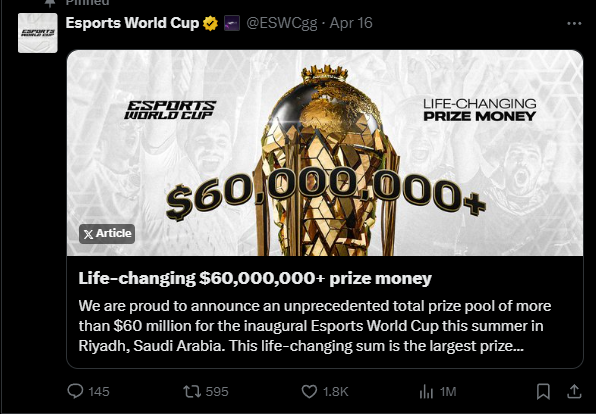 Revealing the Esports tournament with the most 