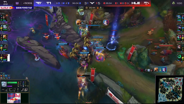 But when Zeus was used K'Sante, the more the T1's battle was immediately overwhelming