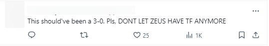 "It was supposed to be a 3-0 match. Please, never let ZEUS hold Twisted Fate again"