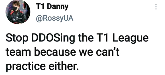 The player Danny of the T1 Valorant team once posted the guitar asking not to ddos ​​anymore because the Valorant team itself could not practice