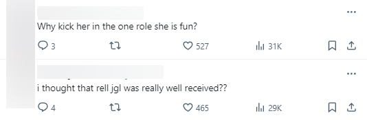 The audience also regretted that Rell was removed from the jungle position: "Why remove Rell from her most interesting position?", "I think Rell is a good change?"