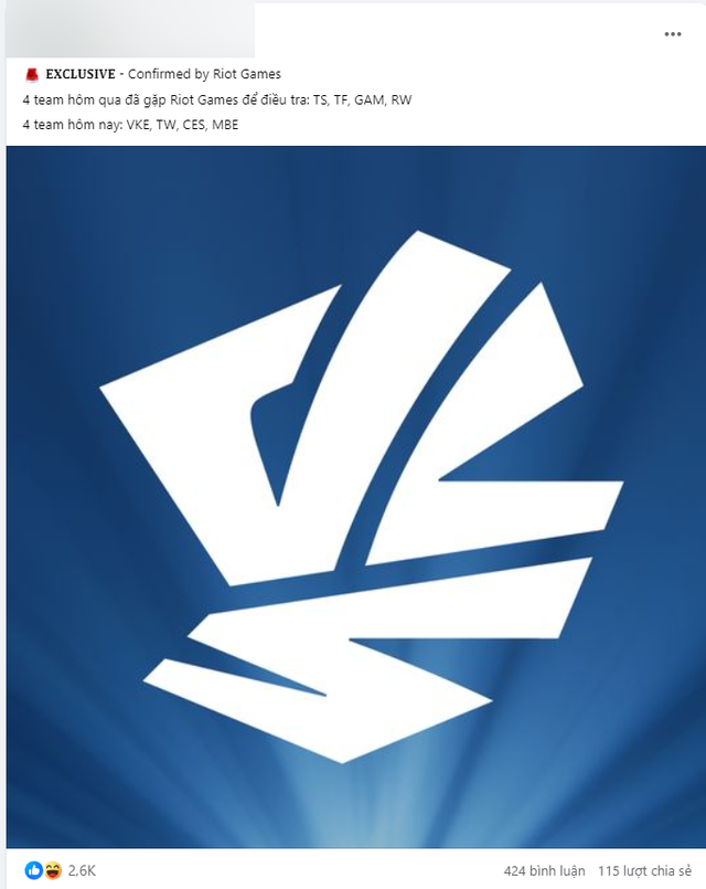 There is information that Riot summons VCS teams