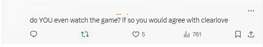 "Have you viewed the game? If so, you will agree with Clearlove"