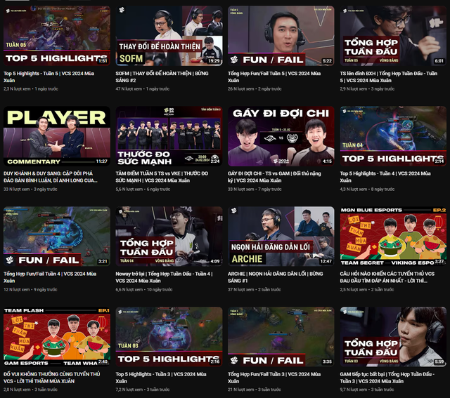 The programs that accompany VCS Spring 2024 are almost absent, including only old motip and revolves around the player - the team is mainly and not much connected with the audience.