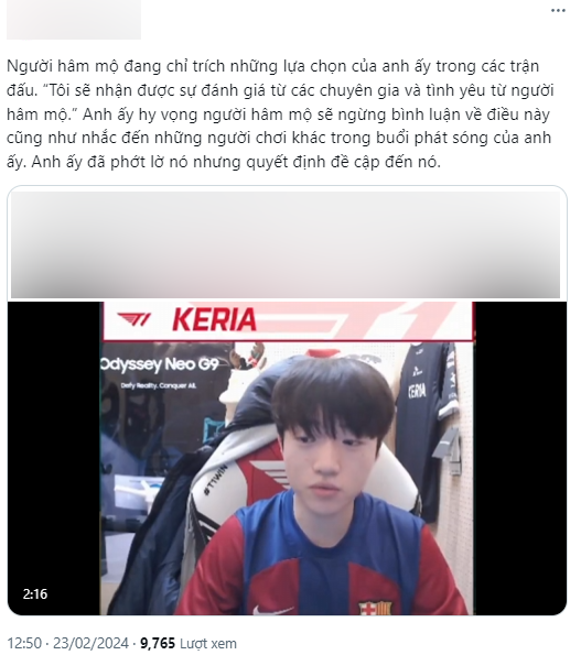 Keria said she was criticized a lot for mutant choices with T1