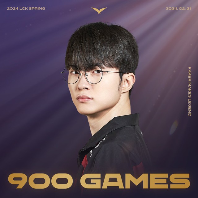 Faker achieved a 900 game milestone in his own career at LCK and was the first player to achieve this milestone