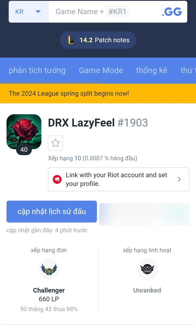 Lazyfeel was noticed when he used to top 1 Korean challenge