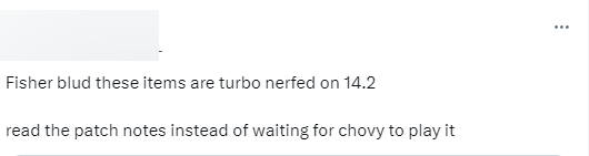 The audience said that Fisher refused to read the update Patch Note