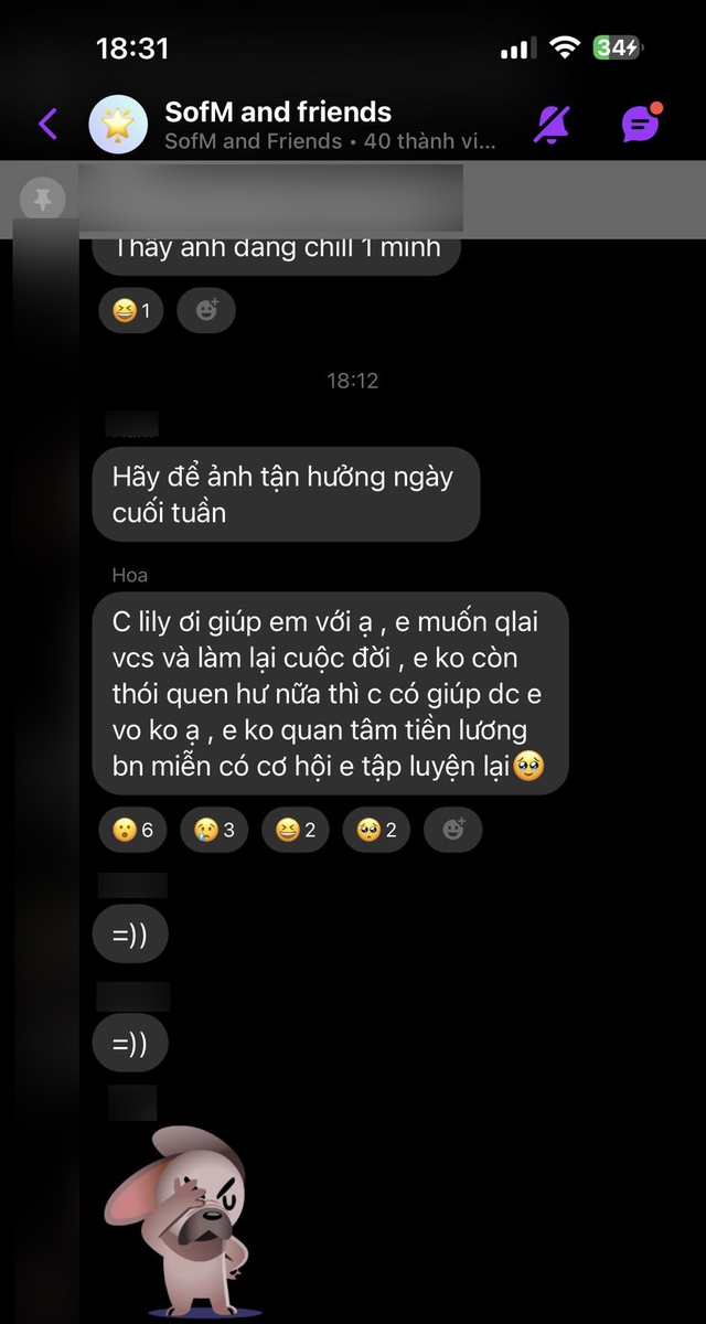 Ego sent a request to Lily and SofM right in the chat box of the SofM fan Association