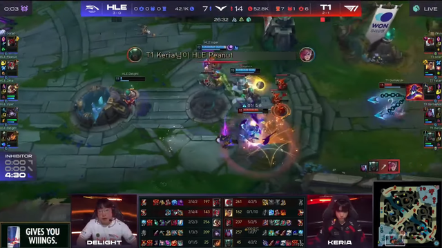 Keria is not afraid to rush to finish the opponent even though his teammates have withdrawn