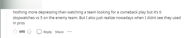 "Nothing is more pressure than watching a team looking for the opportunity to pull back the game but they do not have a watch and the other side has 5. But I have just realized in the last few days when I didn't see them using this item"