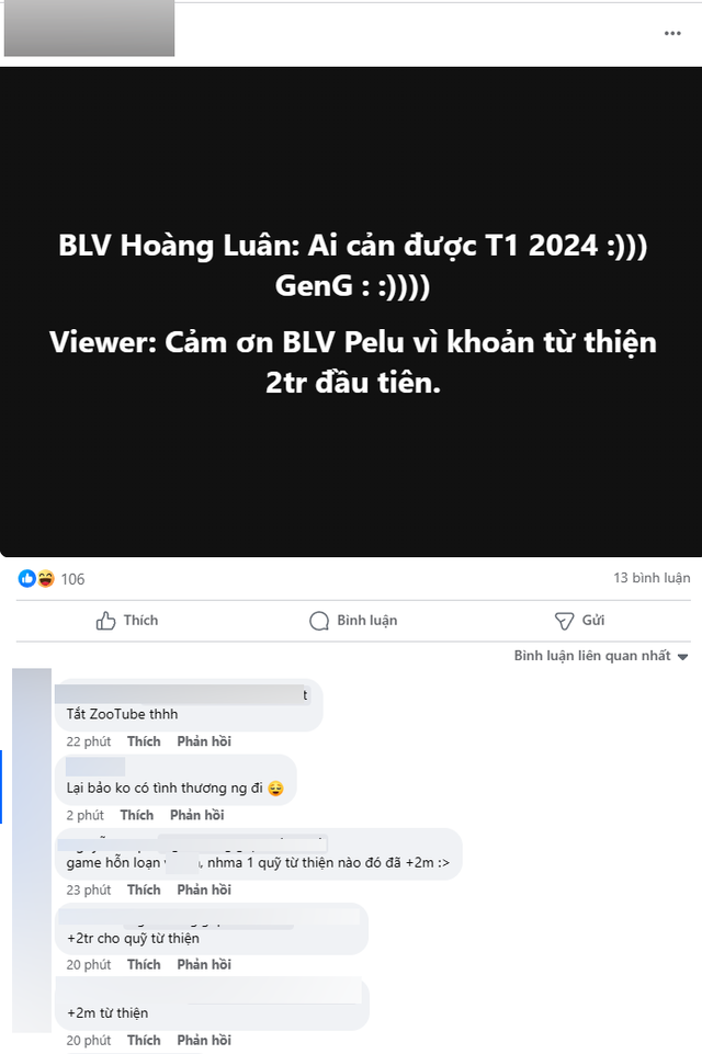 BLV Hoang Luan was reminded