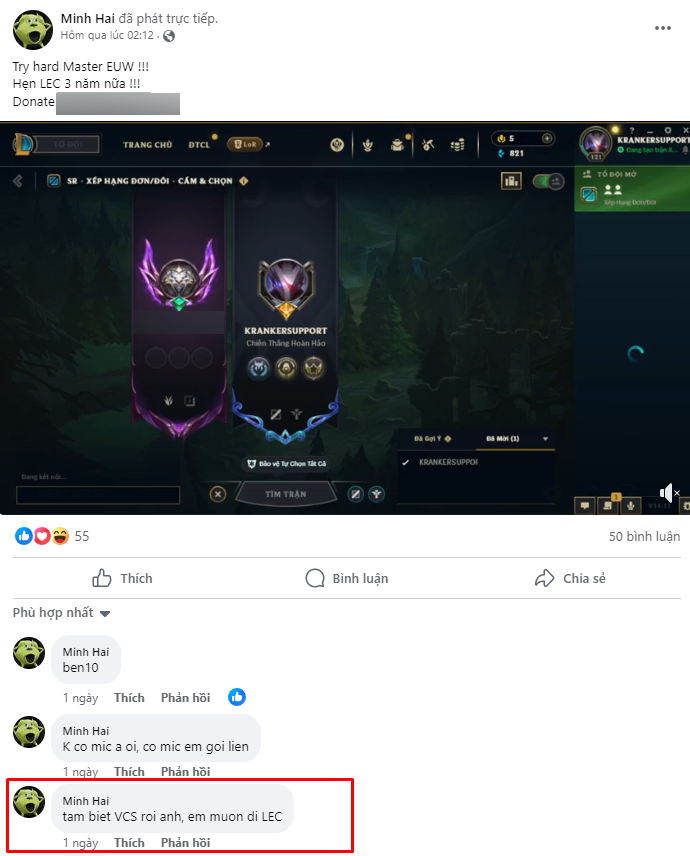 Frander try hard rank EUW and also confirmed that they will go to LEC after the sentence ends