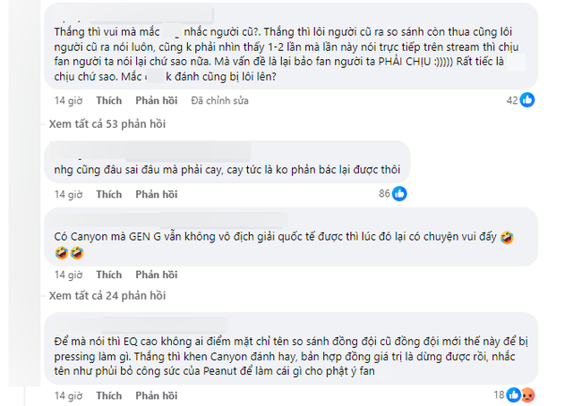 The explosive argument between Peanut fans, neutral fans and supported the speech of Van Tung