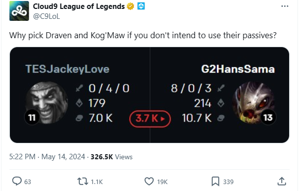"Choose Draven and Kog'Maw to do when you don't have the chance to activate them?"