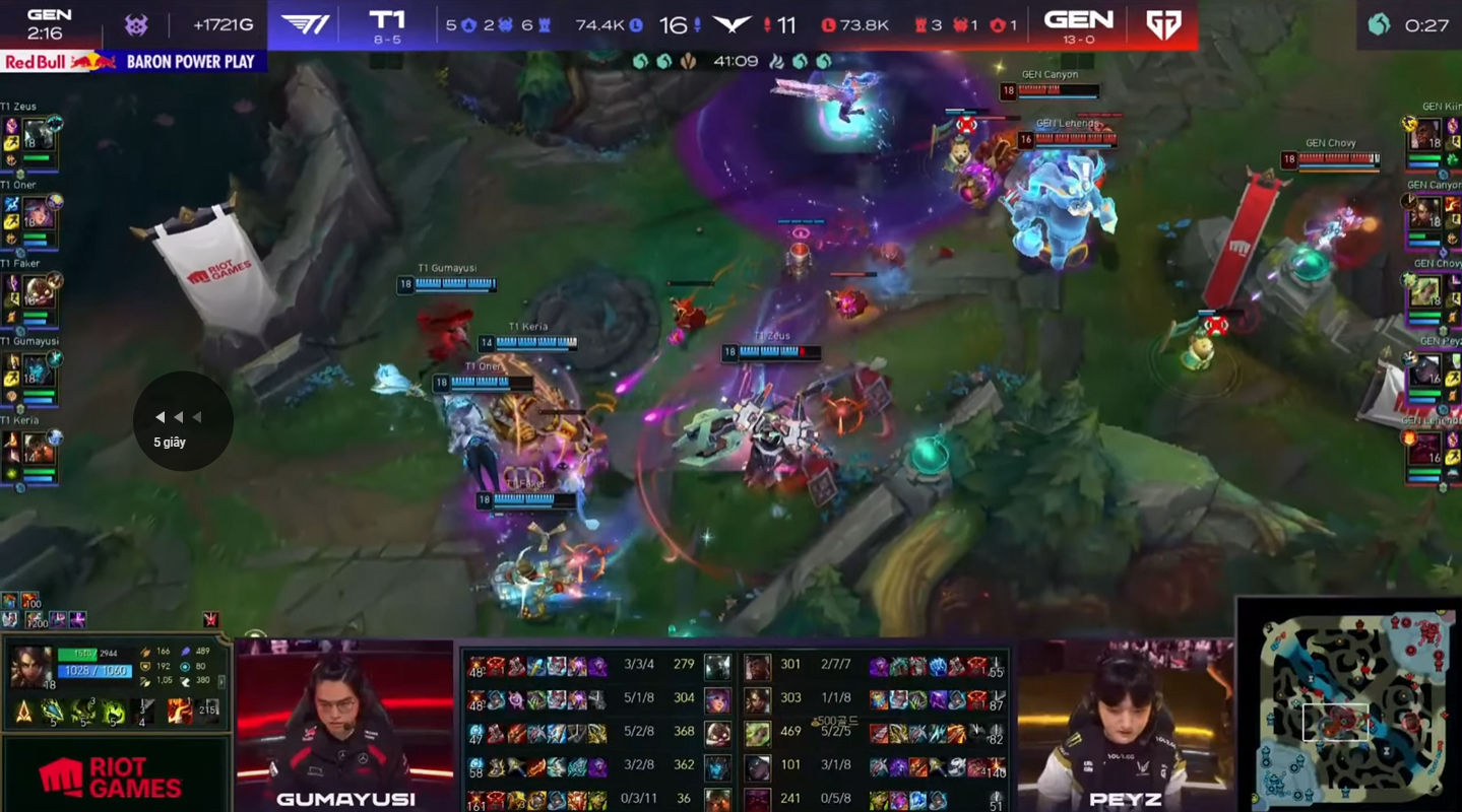 Before entering the decision fighting in game 1, Chovy was more than Faker 101 soldiers