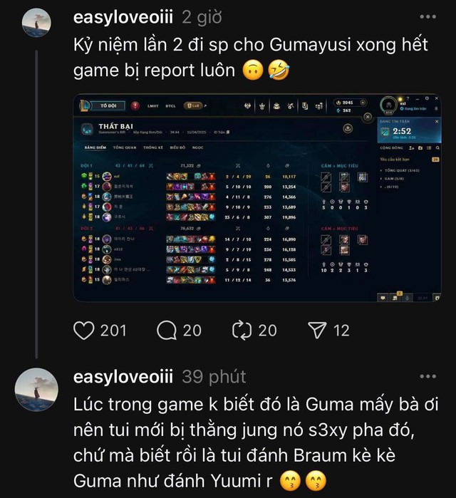 Climbing rank with Gumayusi, why Gam is blocked because ... 