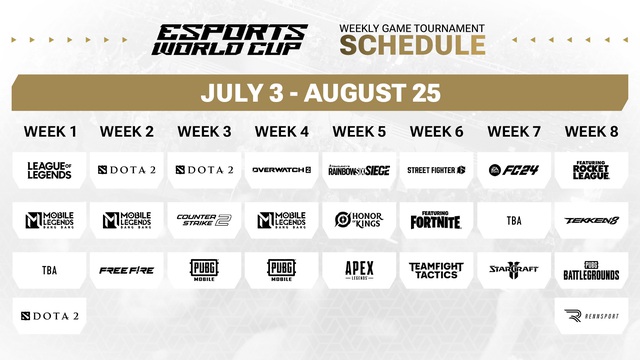 The schedule has just been announced