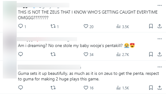 The audience was also surprised