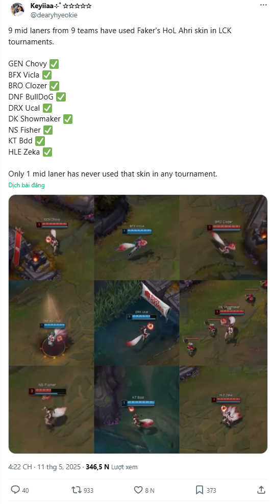 Fan discovered fate "gloomy" of Faker's Hol Ahri costume- Photo 1.