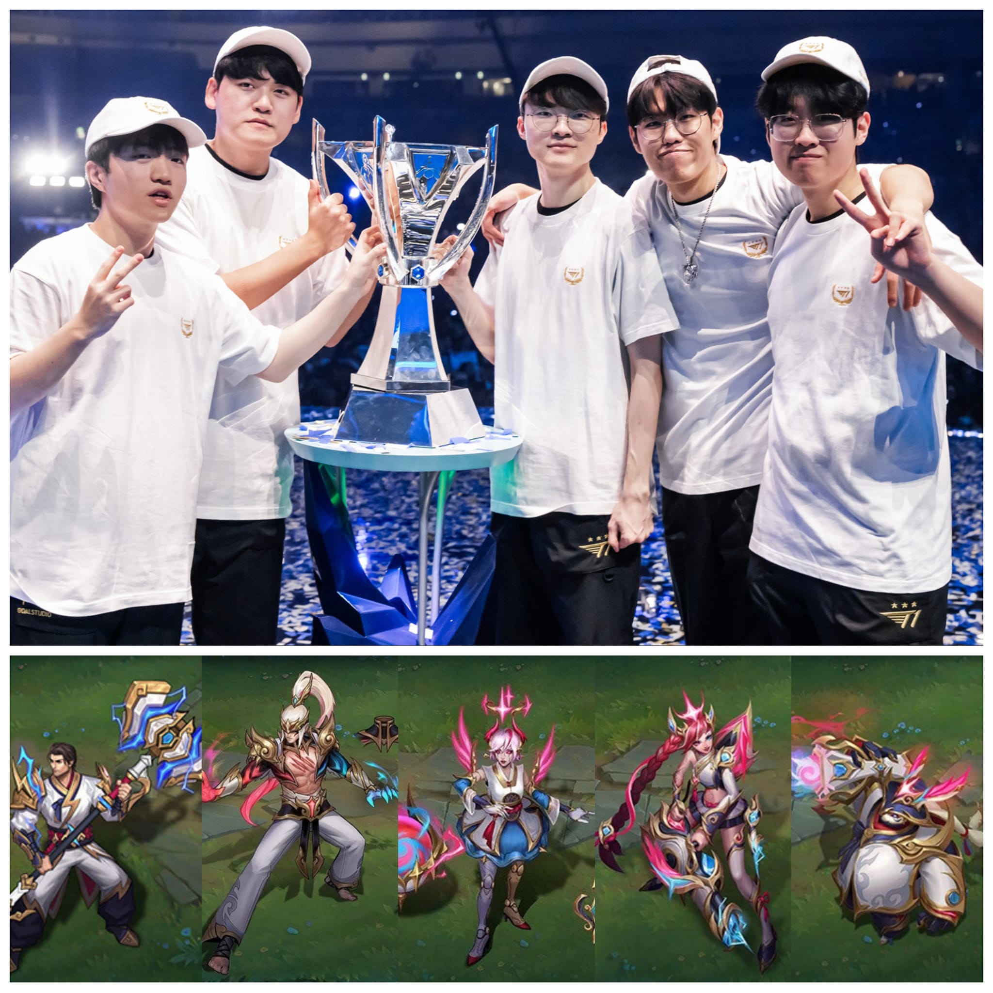 T1's skin set was launched on PBE server - Photo: T1 Family