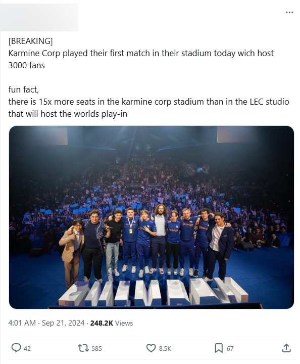 Information from fans said that the KC prepared to have the first match at a private match and accommodate 3000 people - 15 times higher than the stadium organized the Worlds Start Round 2024
