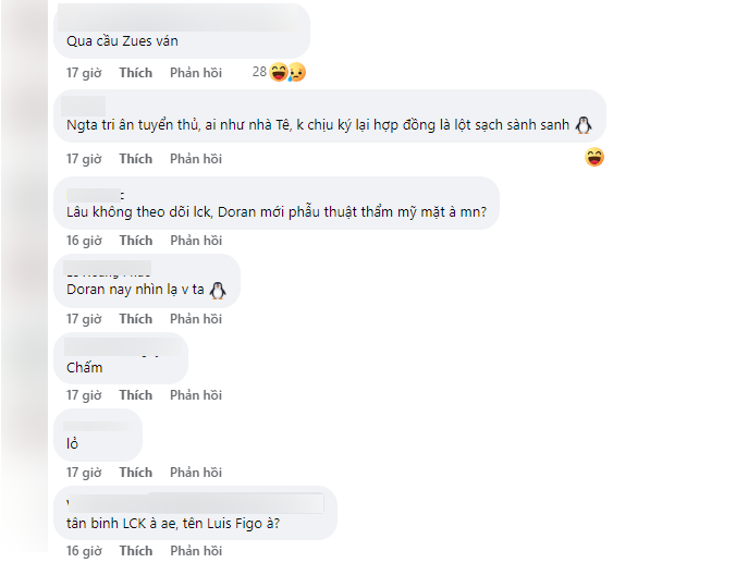 The audience sarcasm both Zeus and HLE